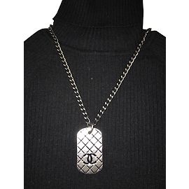Colar Chanel em aço cinza escuro Cinza antracite