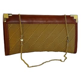 Bolsa Hermès Borsa em couro trançado marrom Marrom