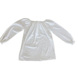 Autre Marque-Túnica camisa blanca 100% Coton-Blanco