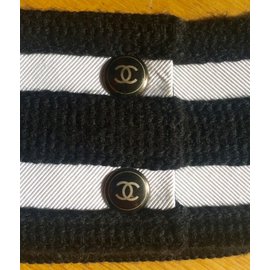 Chanel-Cinturones-Negro,Blanco,Dorado