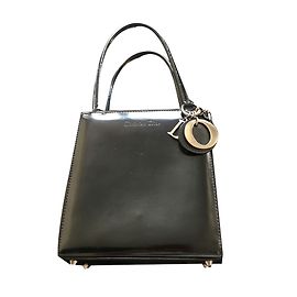 Borsa Dior in pelle nera con dettagli argento Nero