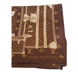 Louis Vuitton-Bufandas-Castaño
