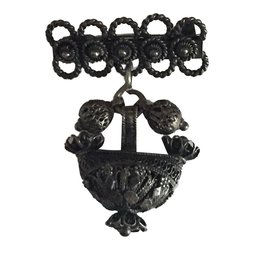 Autre Marque Silberne filigrane Brosche Silber