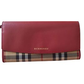 Burberry Leather Wallet Dark Red Dark red
