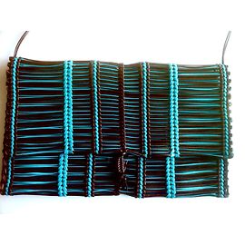 Stéphane Kelian Sac Cuir Stephane Kilian Bleu Marron foncé