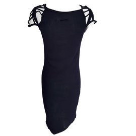 Jean Paul Gaultier-Vestido de maille-Negro