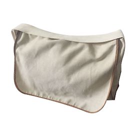 Autre Marque Mala de viagem em linho creme e castanho claro Cru Castanho claro