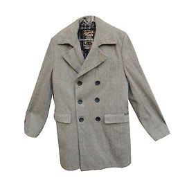 Scotch and Soda Grey Wool Blend Coat M Grey