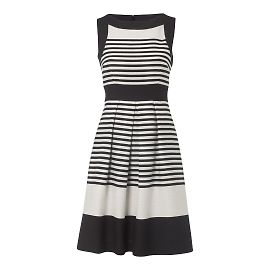 Hobbs Vestito Bianco Blu navy