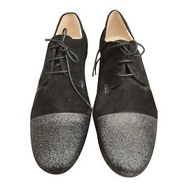 Autre Marque Navyboot Derby shoes black deerskin Black