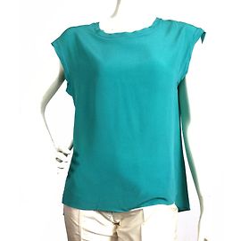 Massimo Rebecchi Turquoise silk top Blue