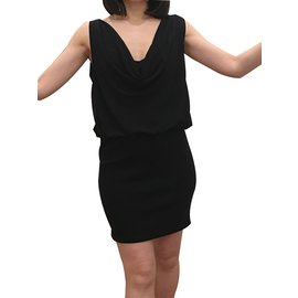 Robe d été noire Zara Noir