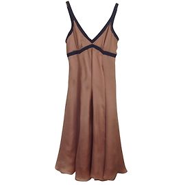 By Malene Birger Vestido de seda cristabel Marrom Cobre
