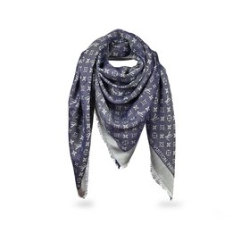 Louis Vuitton Sciarpa classica Monogram Blu