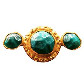 Rochas Alfinetes e broches Dourado Verde