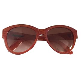 Yves Saint Laurent-Gafas de sol vintage de 70es-Naranja