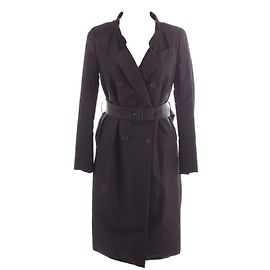 Prada schwarzer Seiden gefütterter Trenchcoat. Schwarz