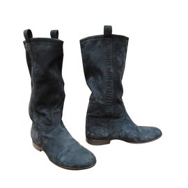 Sartore-Bottines-Bleu Marine