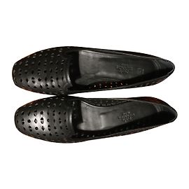 Hermès Hermes ballerines noires perforées Black