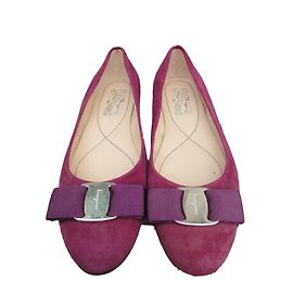 Sapatilhas Salvatore Ferragamo Varina roxas em pele de veado Roxo