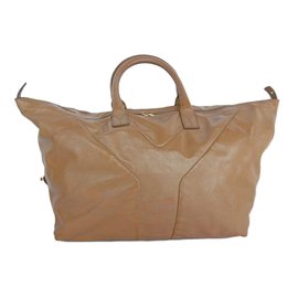 Yves Saint Laurent-Easy Patent Bag-Beige