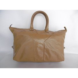 Yves Saint Laurent-Easy Patent Bag-Beige