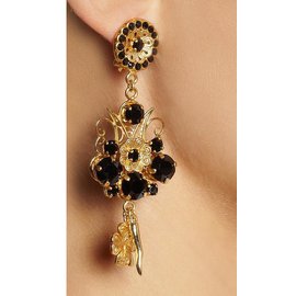 Dolce & Gabbana Earrings Black Golden