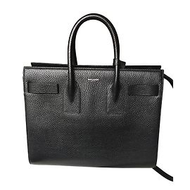 Saint Laurent Leather Handbag Black Black