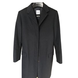 Hermès-Manteau droit masculin-Noir