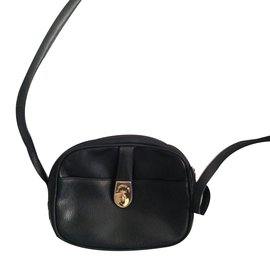 Lancel Black Leather Handbag Black