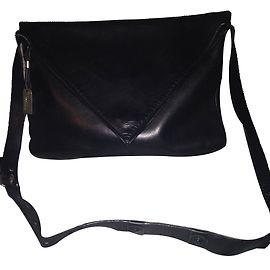 Lancel Black Leather Clutch Bag Black