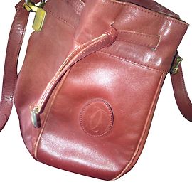 Cartier Handbag Dark Red Leather Dark red
