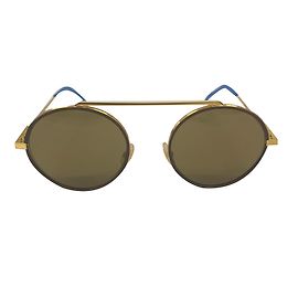 Fendi Occhiali da sole da uomo Marrone Blu D'oro