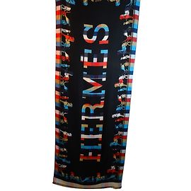 Sciarpa Hermès Etole XXL in cashmere blu nero rosso beige Nero Rosso Blu Beige