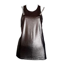 Pinko Top Silvery Viscose with Metal Chains Size S Silvery