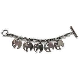 Autre Marque Pulseira AGATHA em metal prateado com ródio e elefantes Prata