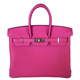 Hermès-Hermes Birkin 25CM Magnolia Togo Leather with Palladium Hardware-Pink
