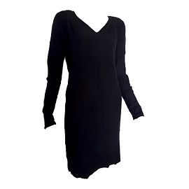 Autre Marque Sud Express Kleid schwarz Baumwolle Wolle Schwarz