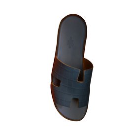 Hermès-Izmir alligator-Blue