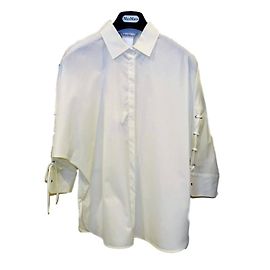 Camicia Max Mara Flanger in popeline di cotone beige Beige