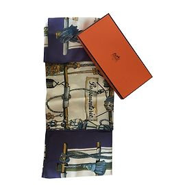 Hermès passementerie Roxo Azul marinho