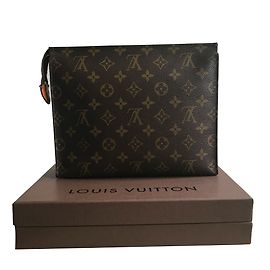 "Louis Vuitton 26" Clutch Bag Brown