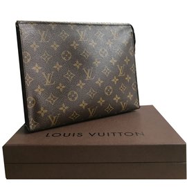 Louis Vuitton-"Louis Vuitton 26" Clutch Bag-Brown