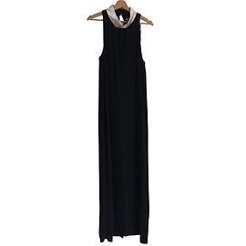 Robe longue de soirée noire Yves Saint Laurent en viscose Noir