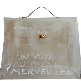 Hermès Kelly 40 bolsa de vinilo Blanco