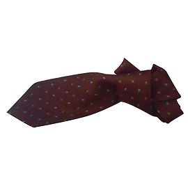 Corbata Valentino de seda flores pastel marrón Ébano