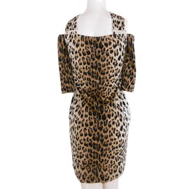 Junko Shimada-Vestido Estampado De Leopardo De Junko Shimada-Estampado de leopardo
