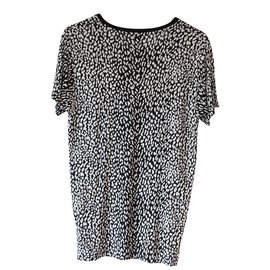 Saint Laurent-Camiseta estampada leopardo-Negro