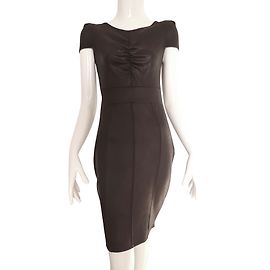 Autre Marque Jus d'Orange Dress Black Leather Effect Black