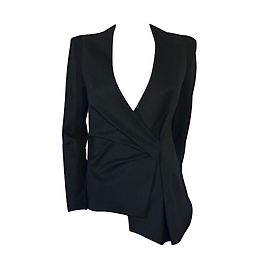 Helmut Lang Chaqueta asimétrica Negro